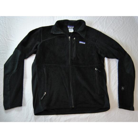 Patagonia Polartec Regulator R4 Black Full Zip Up Fleece Jacket Small - Picture 1 of 11